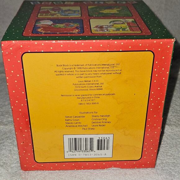 Christmas Book Block for Kids 12 Small Books & Holder - Picture 5 of 8